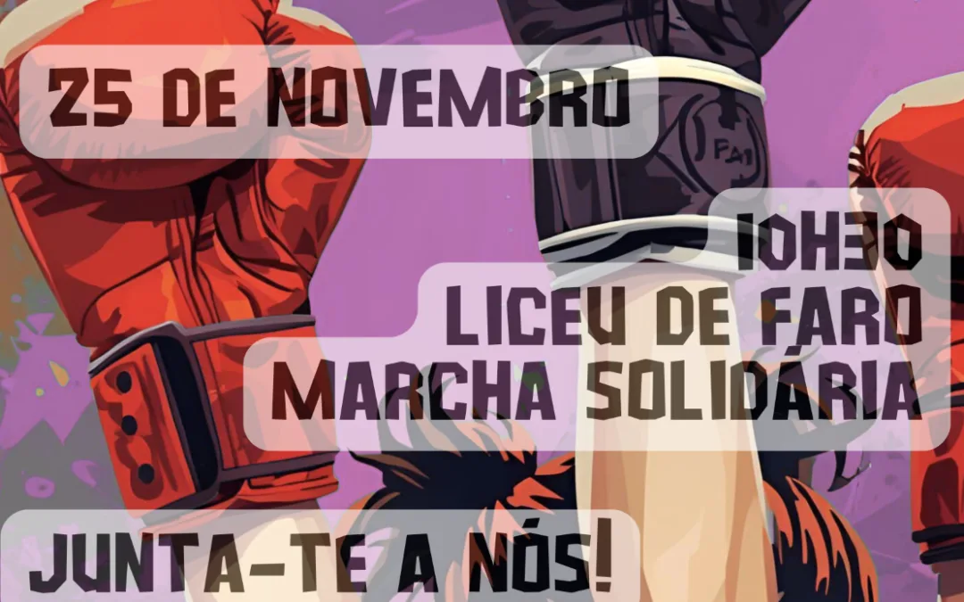 Marcha pela eliminação da violência contra a mulher em Faro