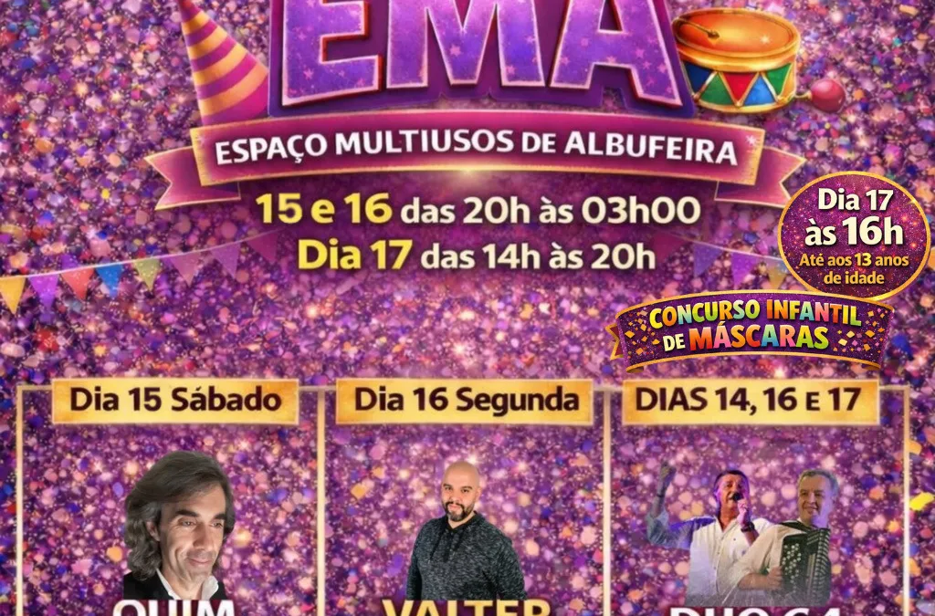 Carnaval em Albufeira com cinco dias de desfiles, bailes e animação