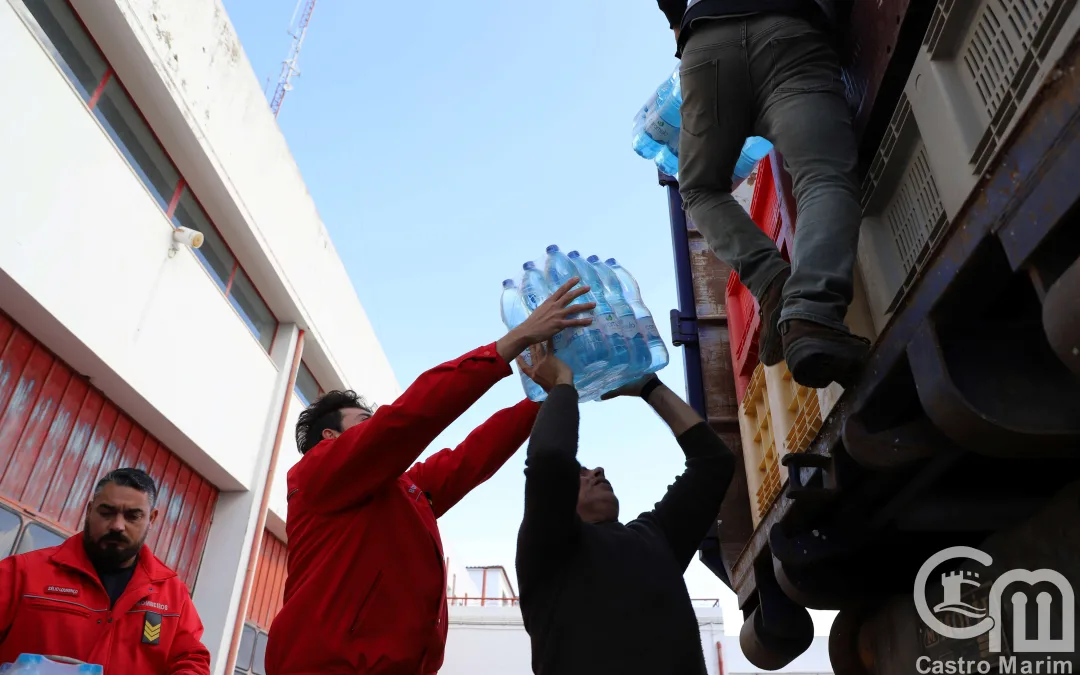 VRSA e Castro Marim enviam mais de uma tonelada de bens para Pombal