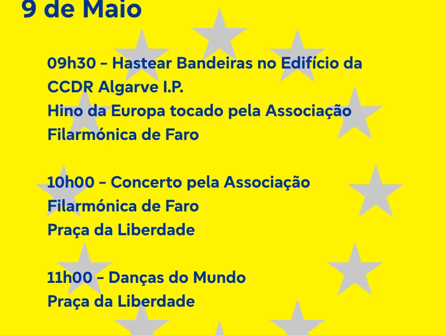 Dia da Europa 2026 assinalado em Faro com programa diversificado de iniciativas