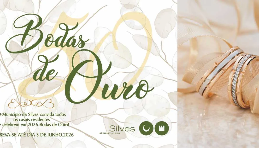 Bodas de Ouro 2026 em Silves com inscrições abertas até 3 de junho