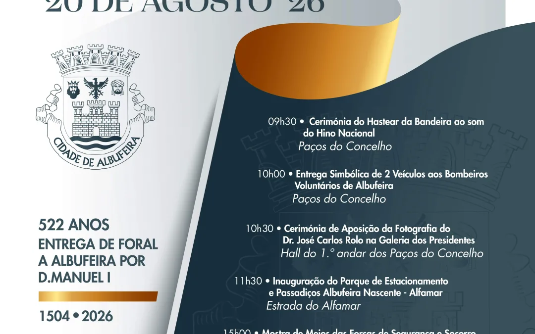 Albufeira celebra 522 anos com homenagem, inaugurações e espetáculo ALUMIA