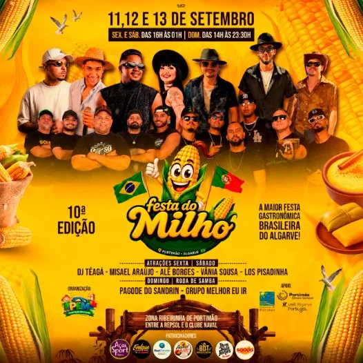 Festa do Milho de Portimão celebra cultura brasileira de 11 a 13 de setembro