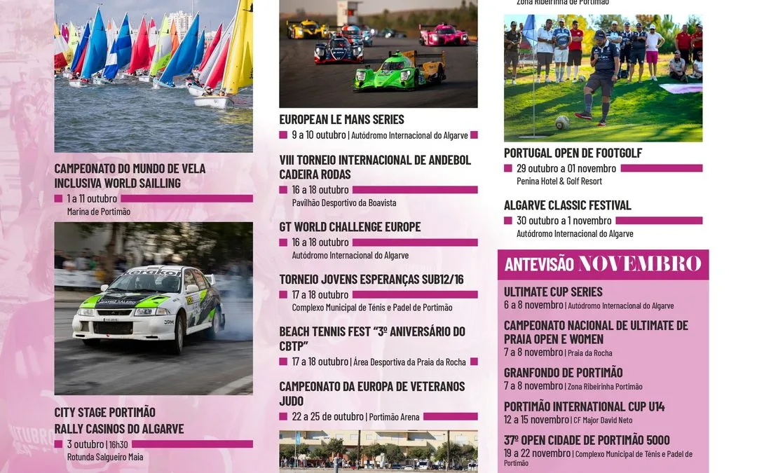 Portimão acolhe em outubro competições internacionais de vela, automobilismo e judo