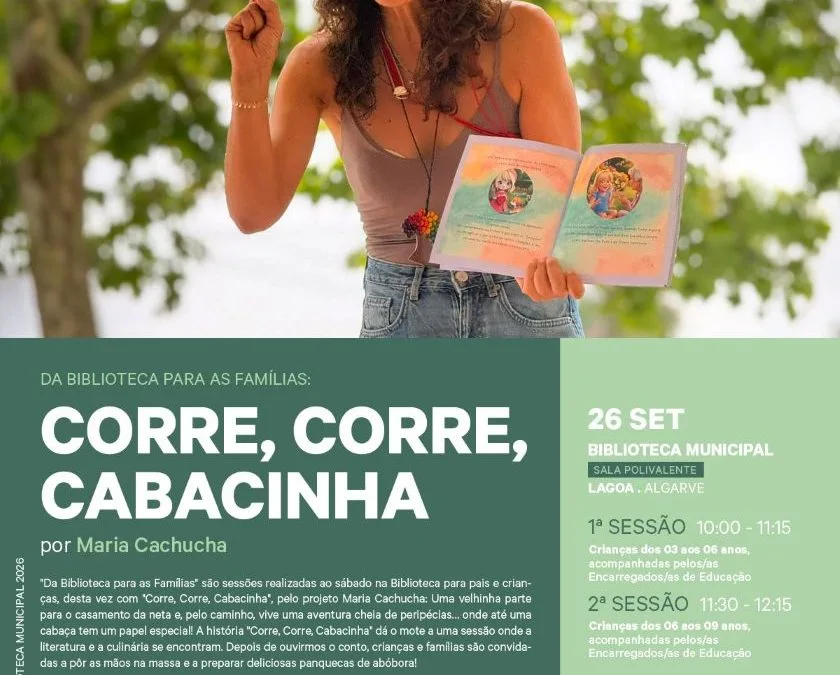 Biblioteca Municipal de Lagoa promove ‘Corre, Corre, Cabacinha’ para famílias a 26 de setembro