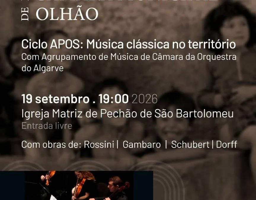 Quarteto de Sopros da Orquestra do Algarve atua na Igreja Matriz de Pechão a 19 de setembro