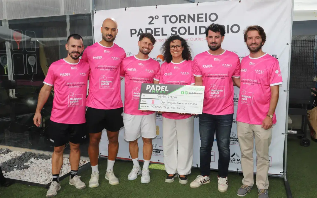 Torneio Solidário de Equipas de Padel angaria mil euros para a Liga Portuguesa Contra Cancro em Albufeira